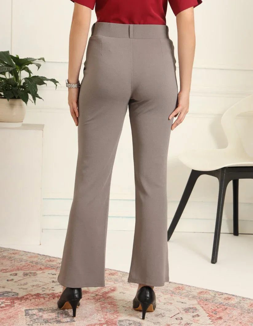 Stylish High-Waist Bootcut Trousers Fithub Fashion Stylish High-Waist Bootcut Trousers Fithub Fashion