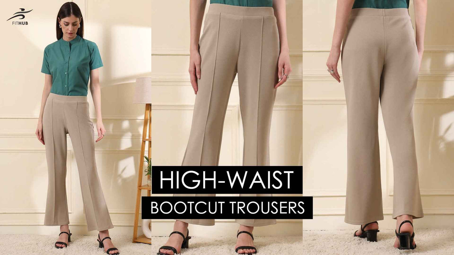 What to Wear with High-Waist Bootcut Trousers
