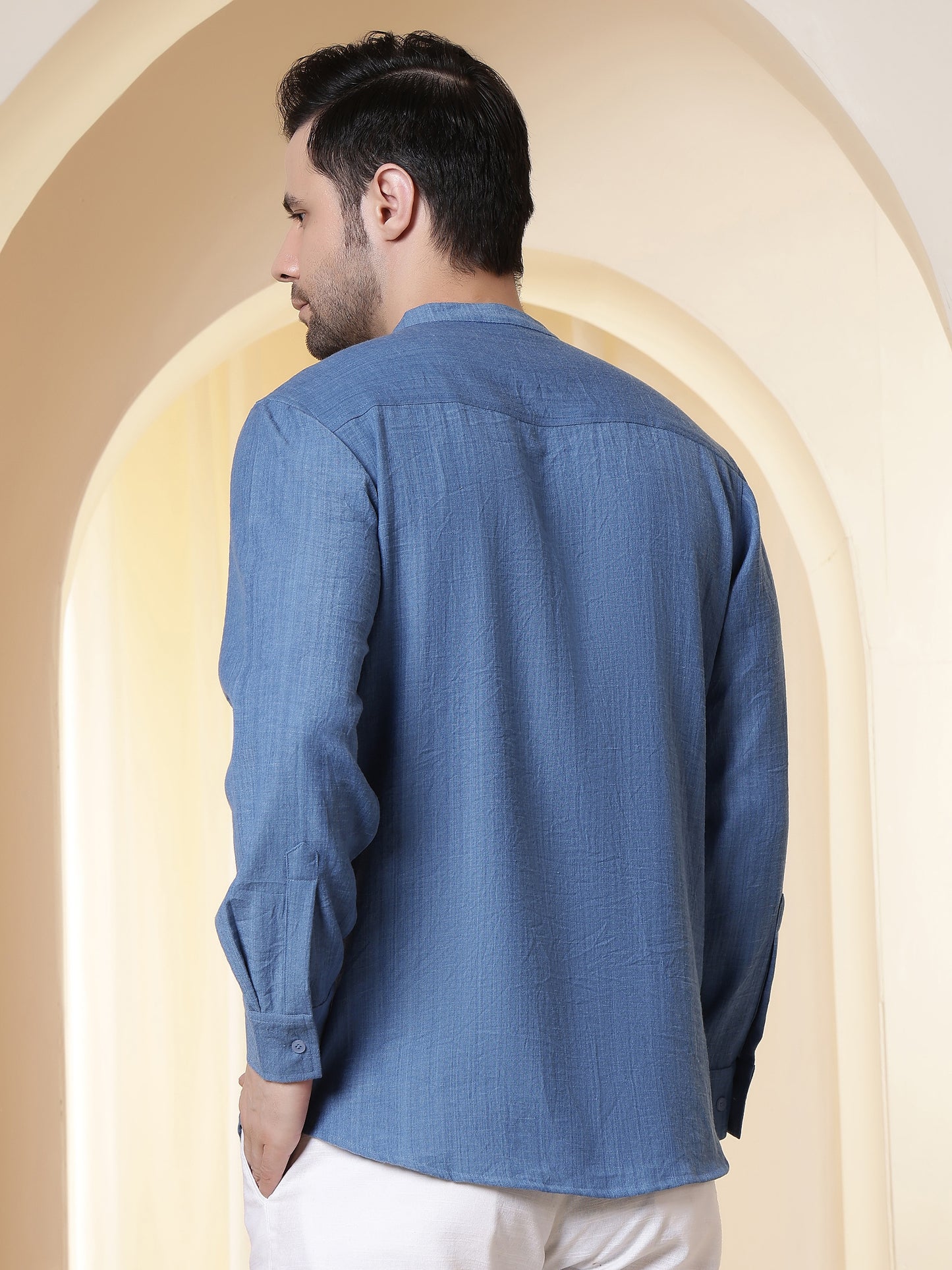 Men's casual shirt by Fithub Fashion, featuring a relaxed fit, button-down style, and soft fabric in a versatile design.