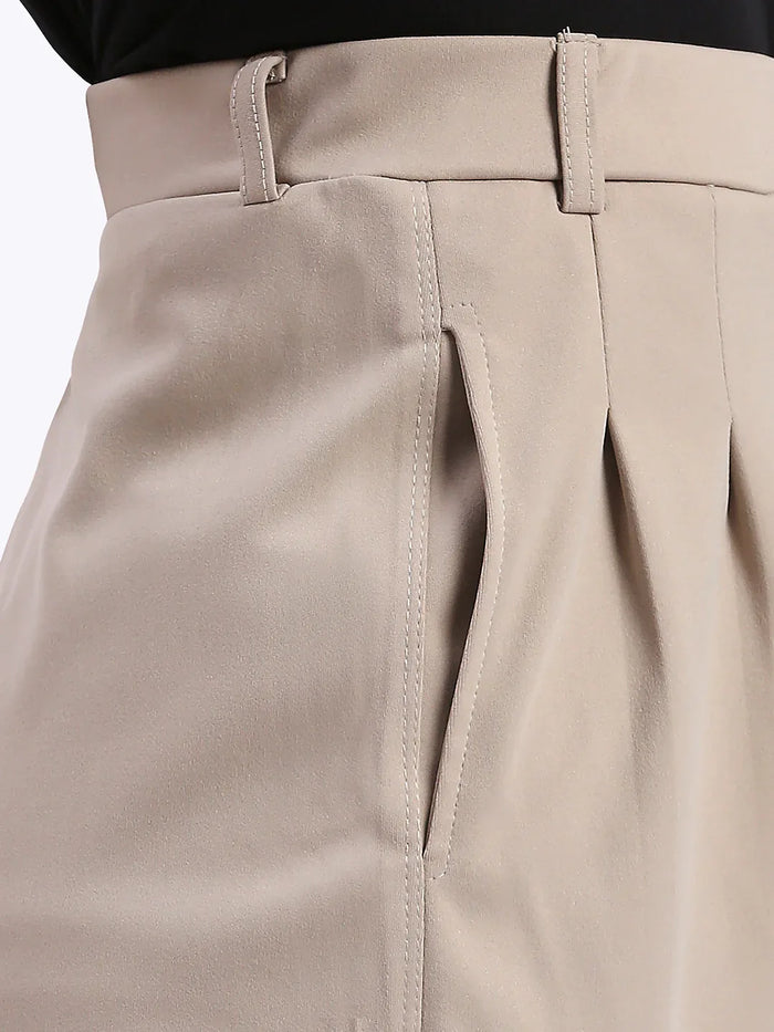 High-Rise Pleated Shorts for Women - Fithub Fashion