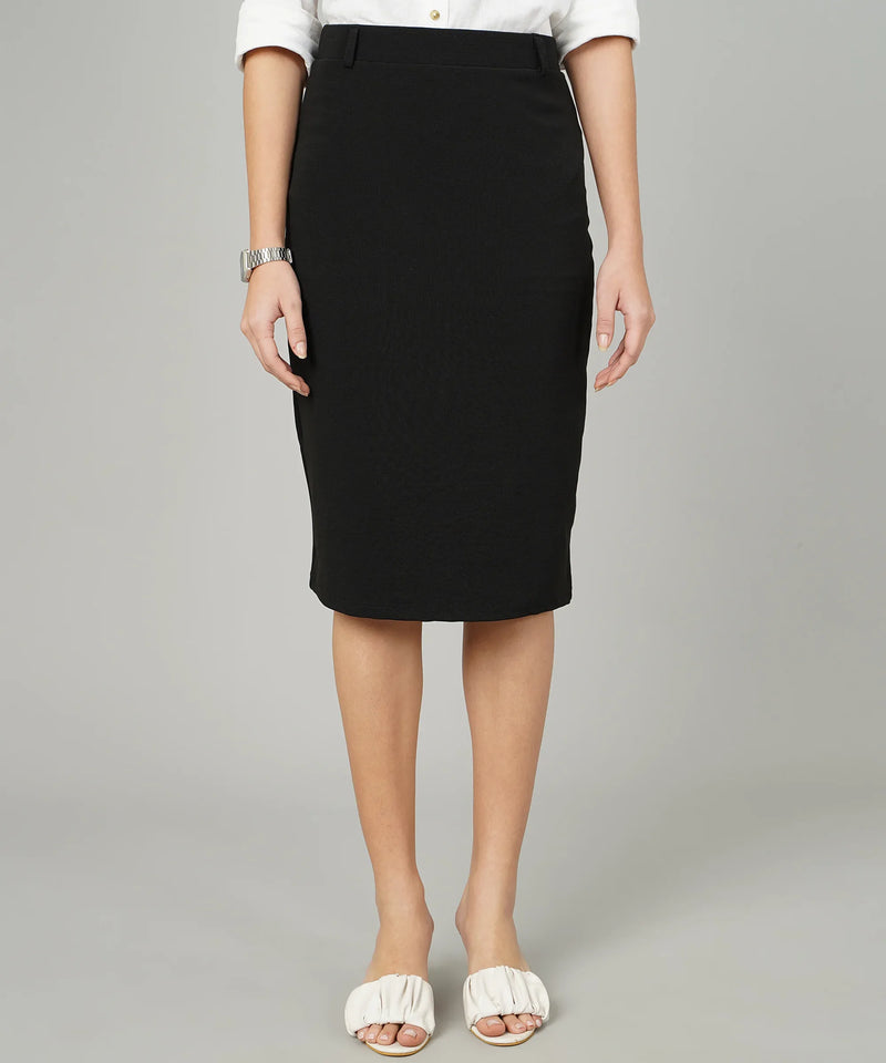 Stylish Women Solid Knee Length Pencil Skirt - Fithub Fashion